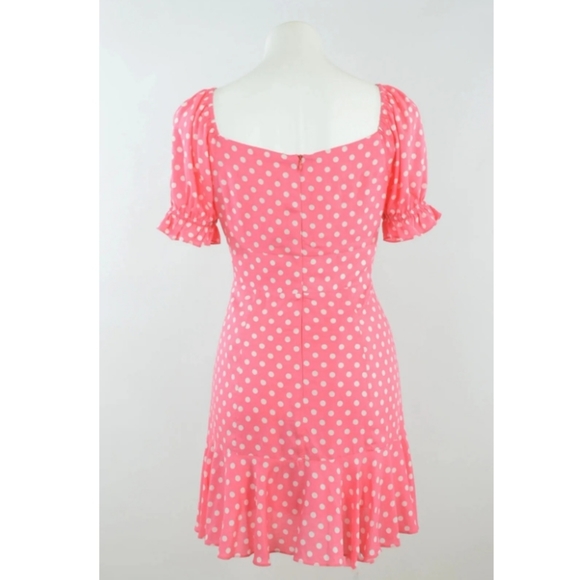 Pink polka dot mini dress - Picture 5 of 8